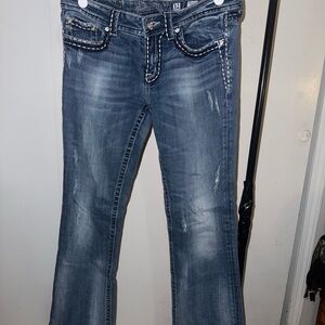 Miss Me Distressed Blue Boot Cut Jeans
